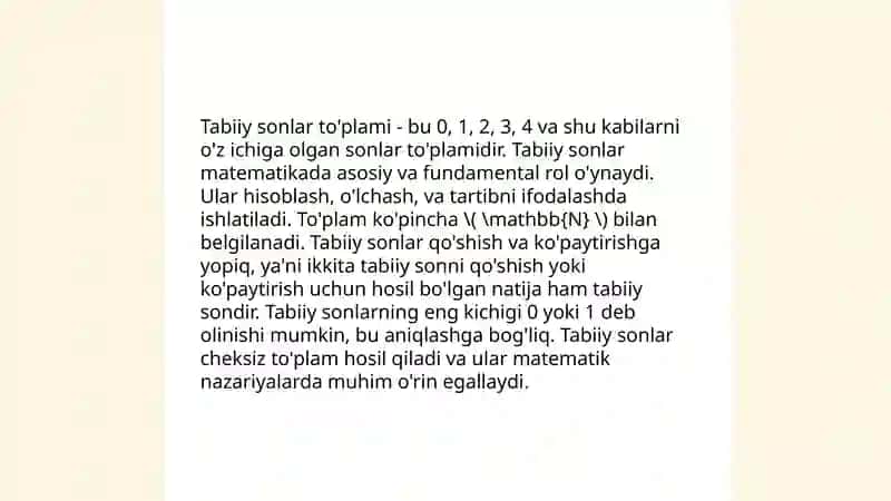 Sonli to’plamlar, haqiqiy sonlarto’plamining amaliy tatbiqlari 4
