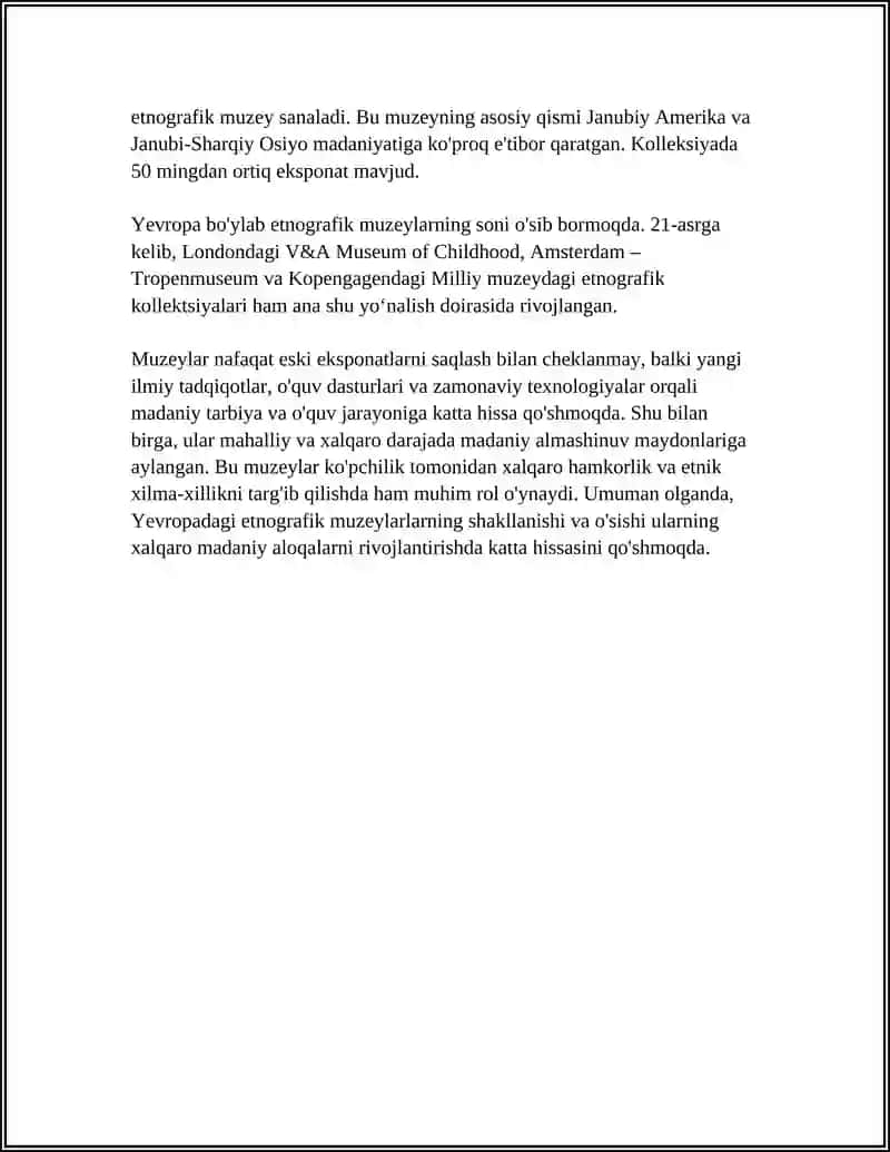 YEVROPADAGI ETNOGRAFIK MUZEYLAR 4