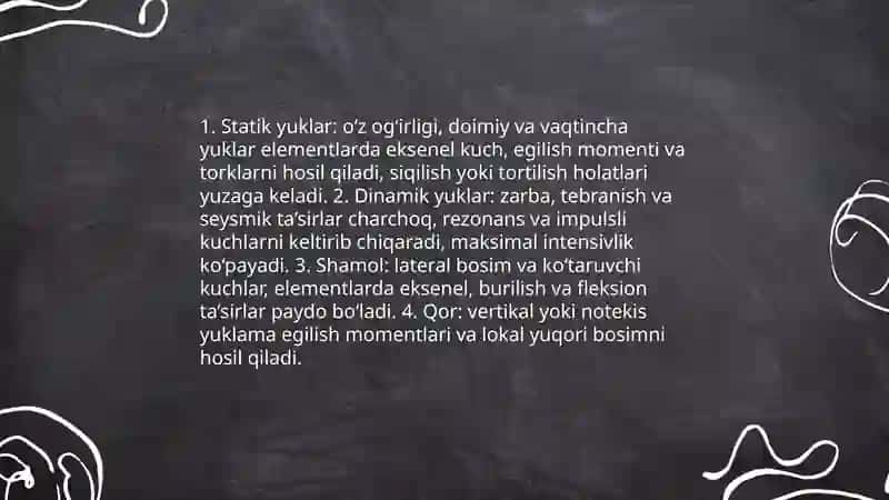 Ferma elementlarida ishchi kuchlanishlarning nazariy asoslari 4