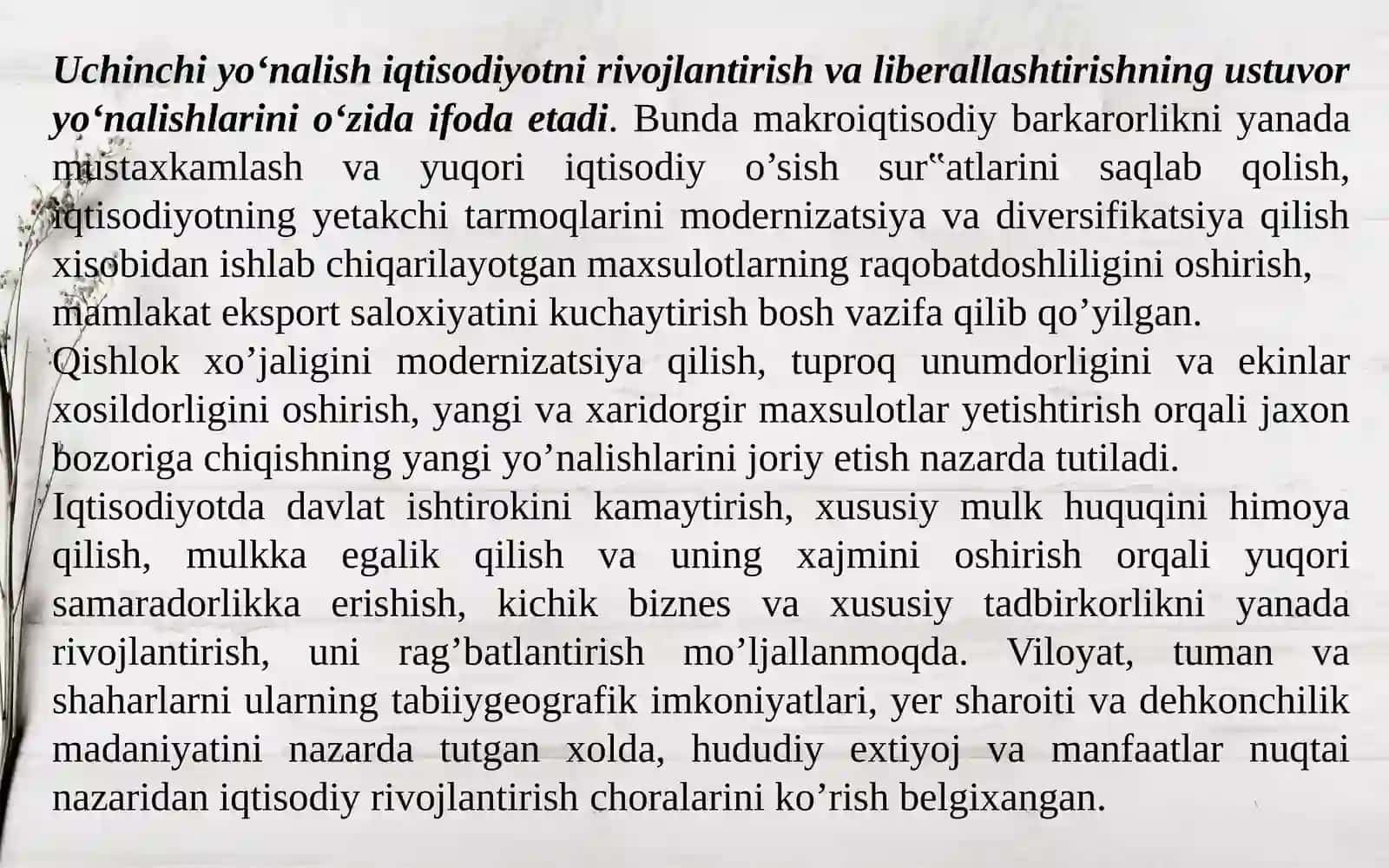 O‘ZBEKISTON: MILLIY TIKLANISHDAN – MILLIY YUKSALISH SARI 4