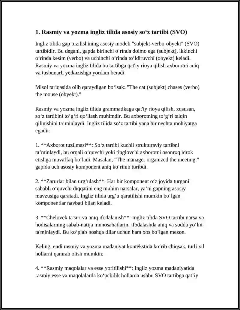 PARDAKULOVA DINARA FORMAL AND WRITTEN ENGLISH 4