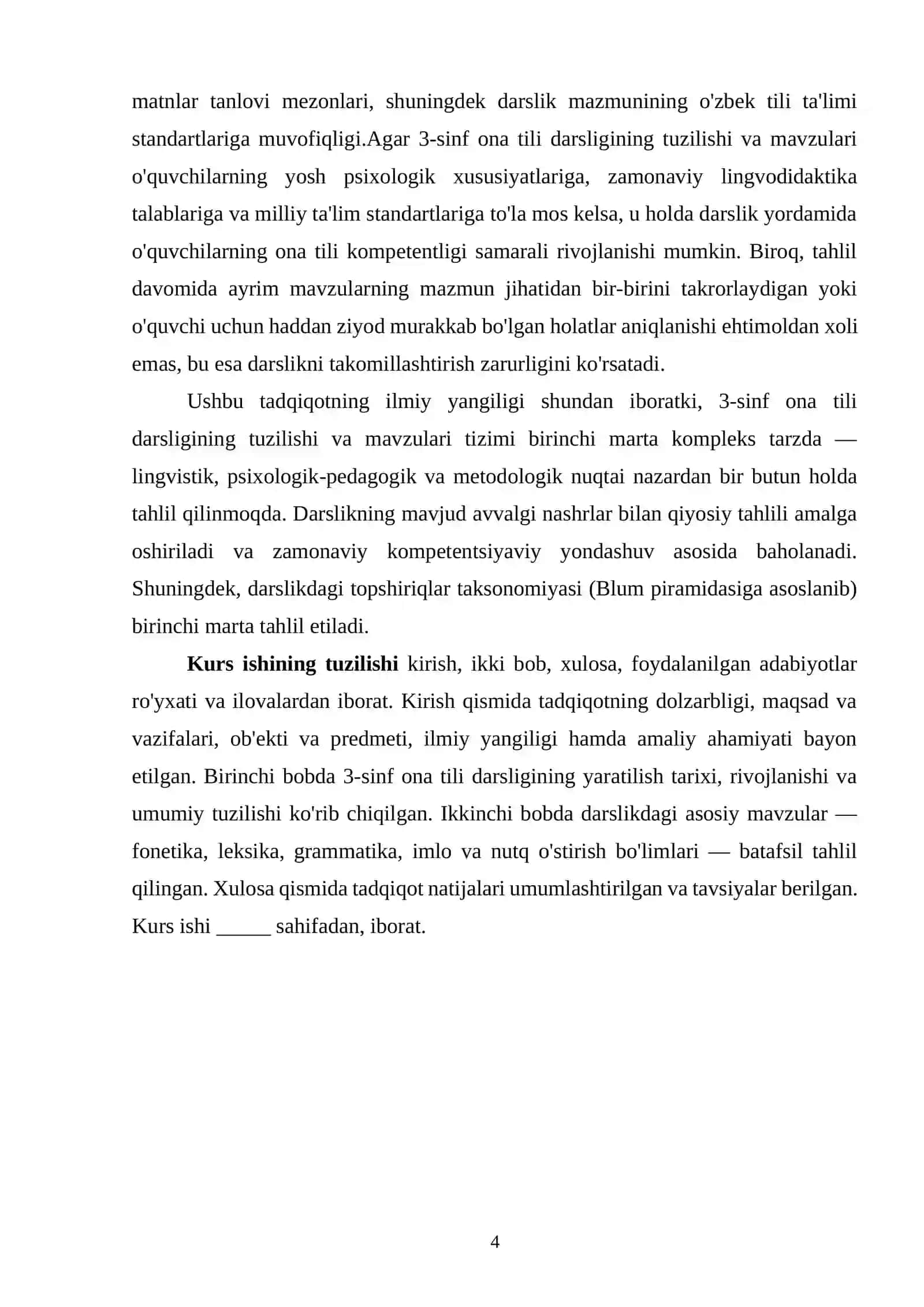3-sinf ona tili darsligining tuzilishi va unda berilgan mavzular tahlili 4