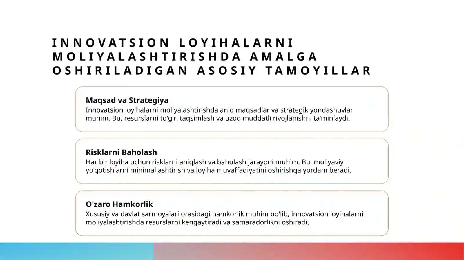 Innovatsion loyihalarni investitsiyalash 4