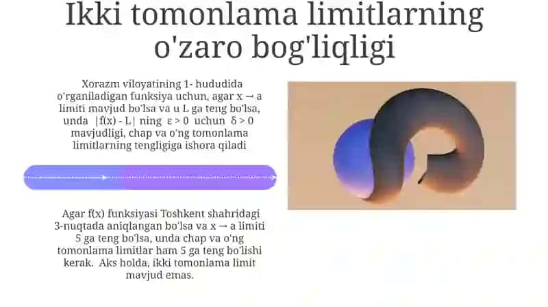 Bir o'zgaruvchili funksiyaning limiti 4