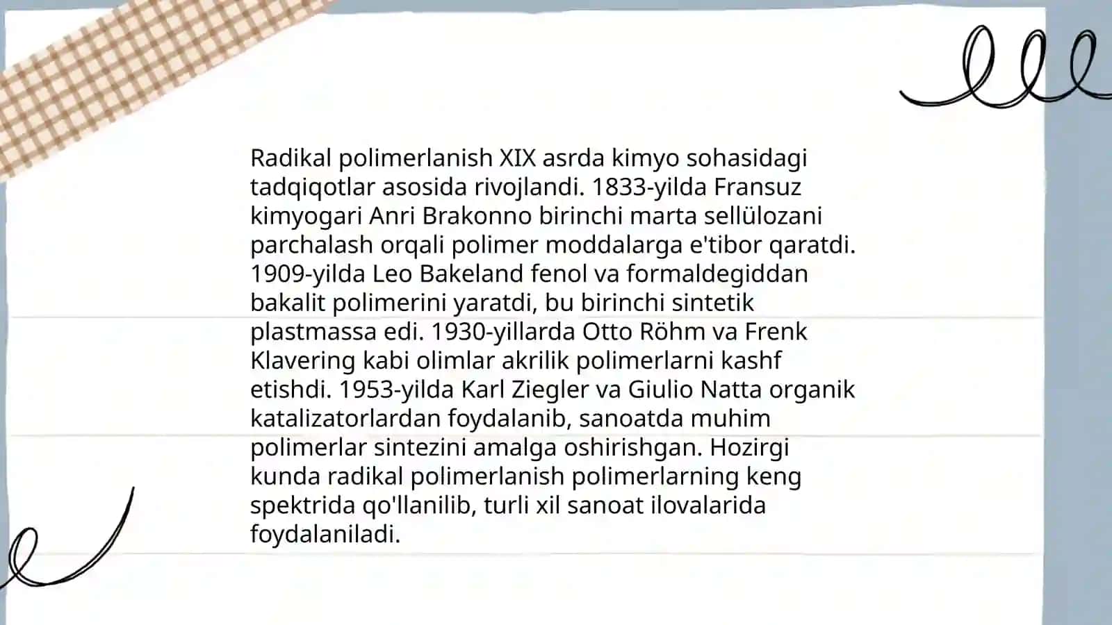 Radikal polimerlanish 4