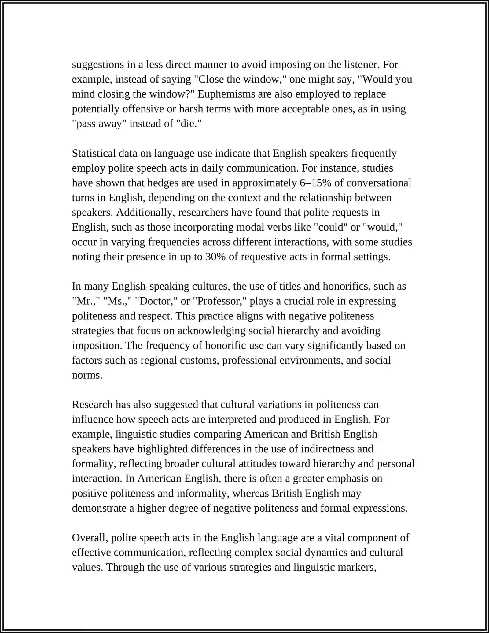 CONVERSATIONAL FEATURES: POLITENESS AND IMPOLITENESS 4