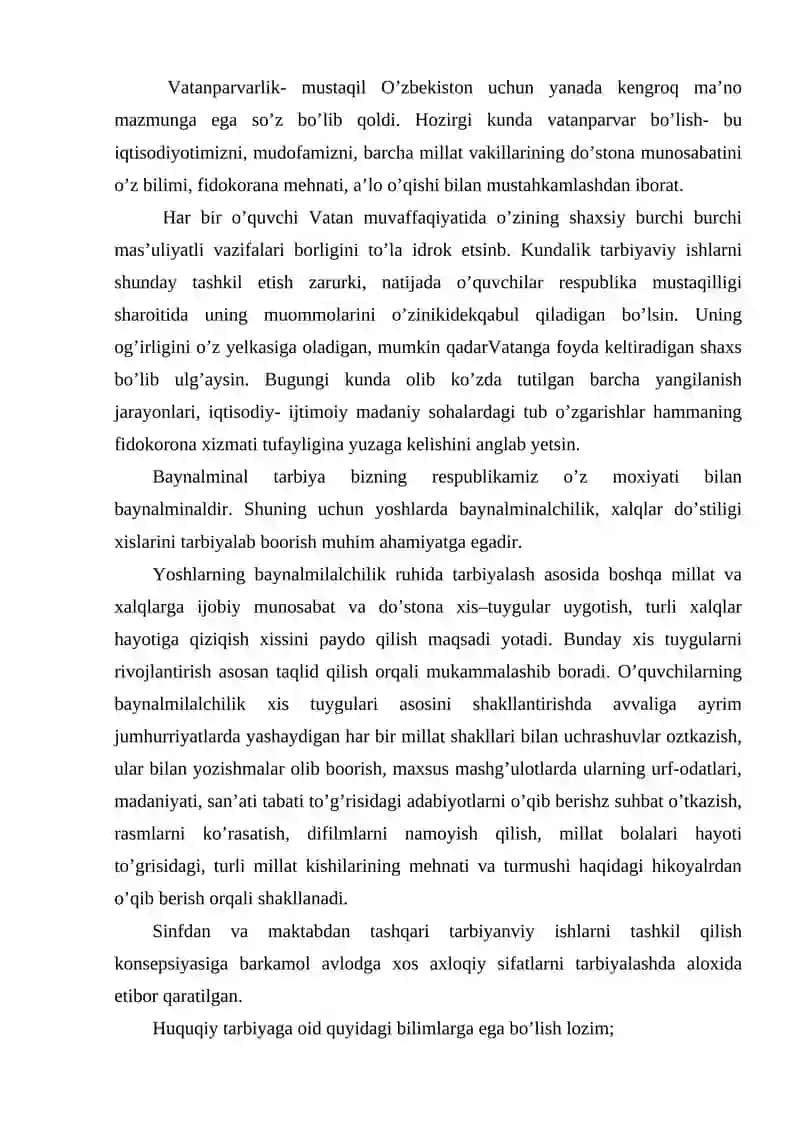 Jahon tarbiyaviy kontseptsiyalari sinfdan va maktabdan tashqari tarbiyaviy ishlar konsepsiyasi 4