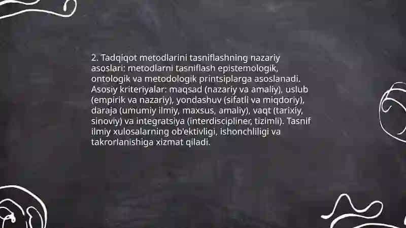 Рedаgоgik ilmiy tаdqiqоt metоdlаrini tаsniflаsh muаmmоlаri 4