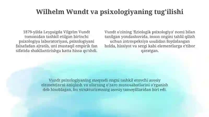 Psixologiyaning mustaqil fan sifatida shakllanishi 4