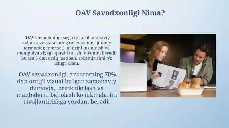 OAV Savodxonligini O'stirish 4