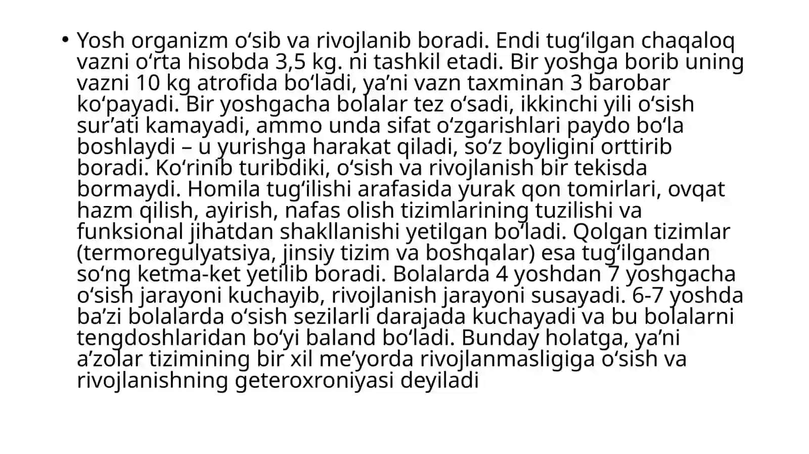 Yoshlik davrlarining morfologik va fiziologik xususiyatlari 4