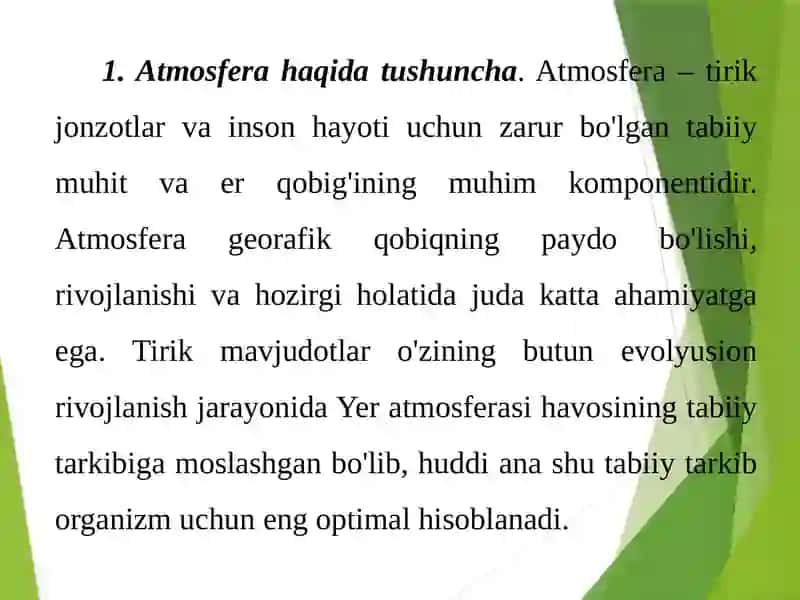Atmosferaningtabiatdagi ahamiyati va uning tirik organizmlarga ta’siri 4