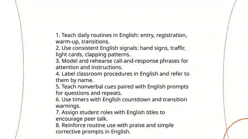Ways to encourage more use of English in the classroom 4