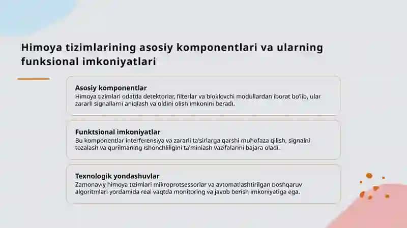 Elektron qurilmalarning himoya qilish tizimlari 4