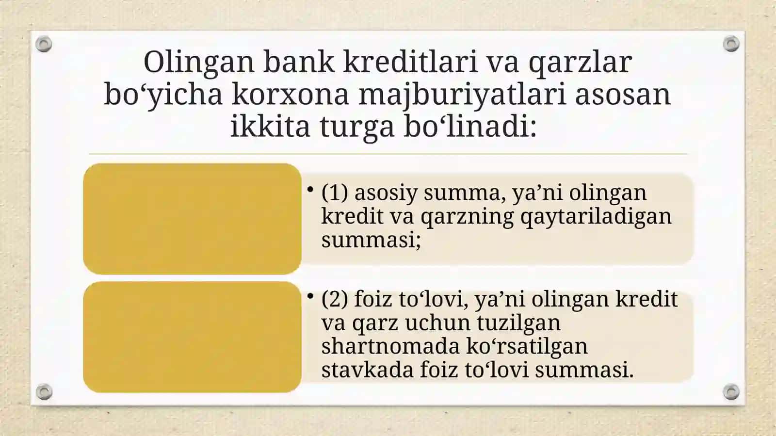 Turlikreditorlik qarzlarning hisobi 4