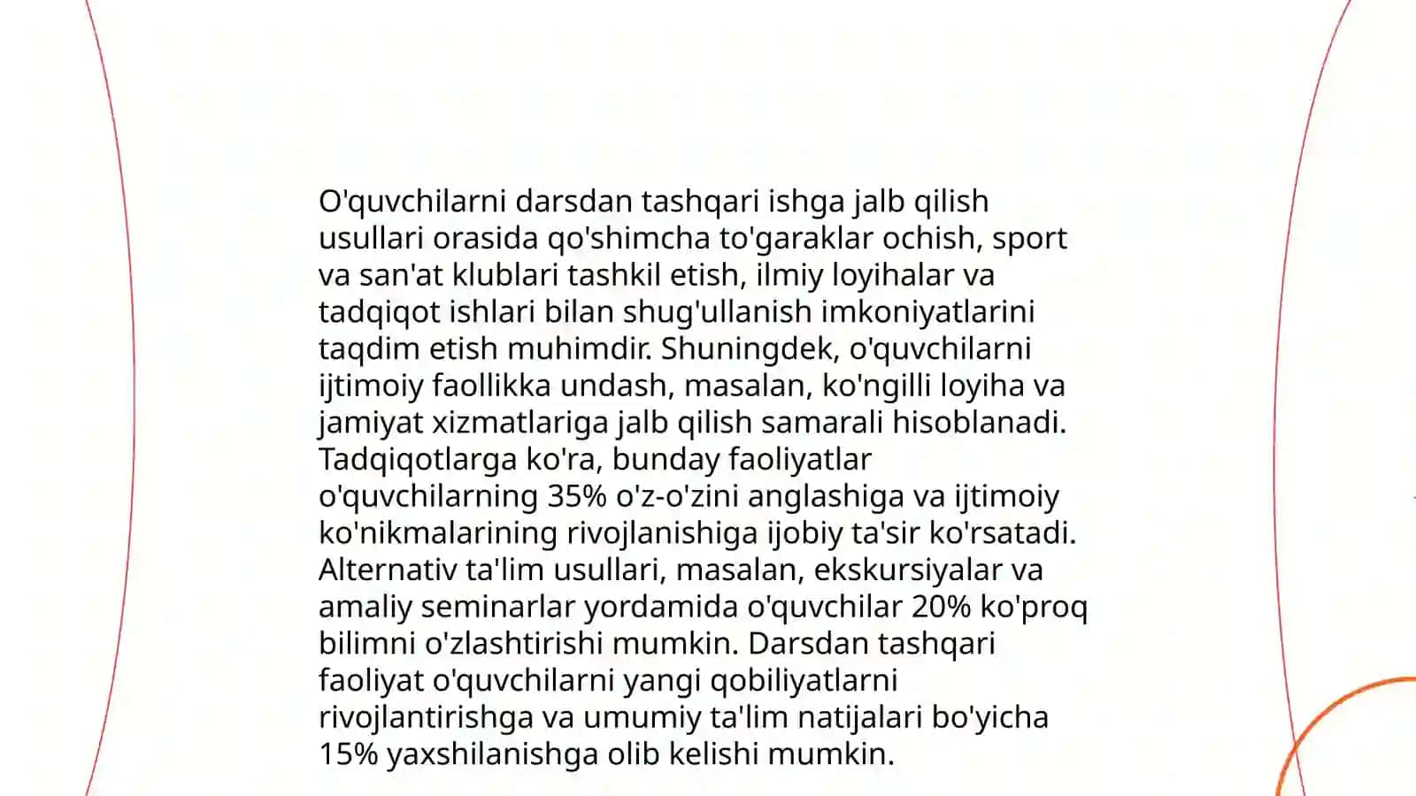 Darsdan tashqari ishlarni tashkil etish metodikasi 4