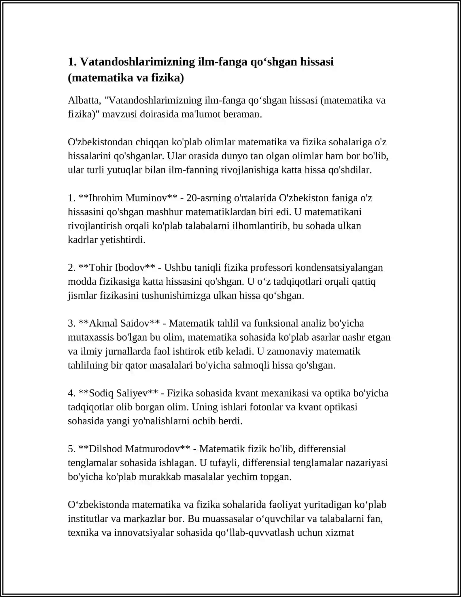 VATANDOSHLARIMIZNING JAHON SIVILIZATSIYAGA QOʻSHGAN HISSASI 4