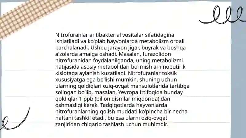 Hayvonlarda nitrofuran unumlari farmakologiyasi 4