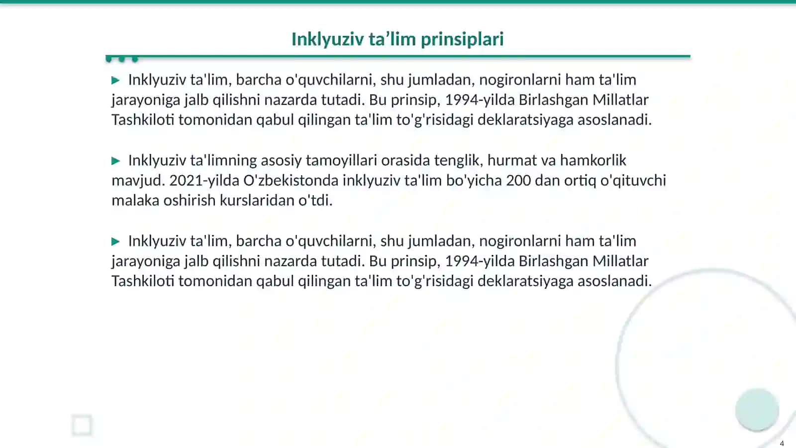 Gospital pedagogika inklyuziv taʼlimning ajralmas qismi 4