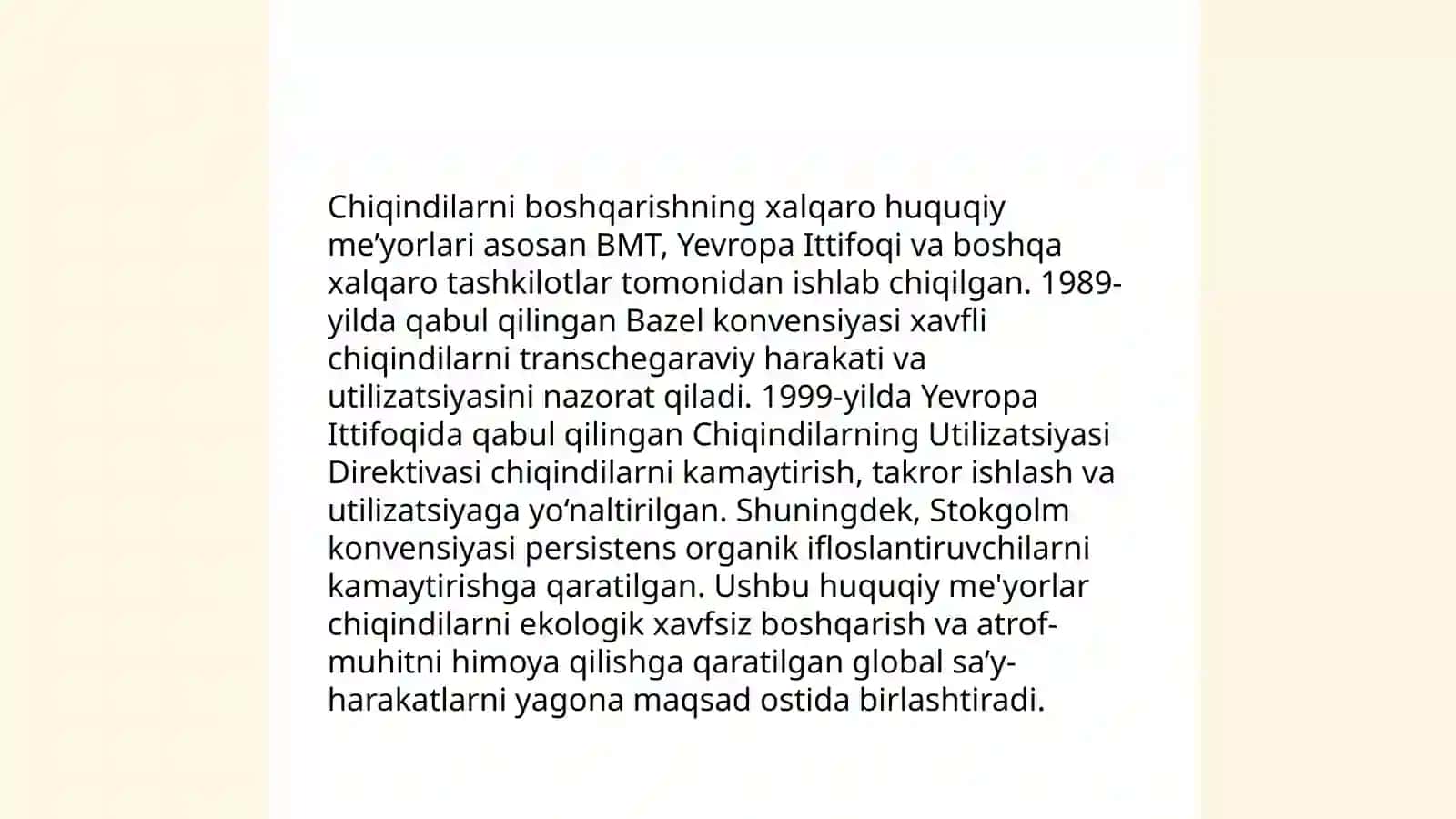 Xalqaro ekologiya huquqida chiqindi masalalari 4