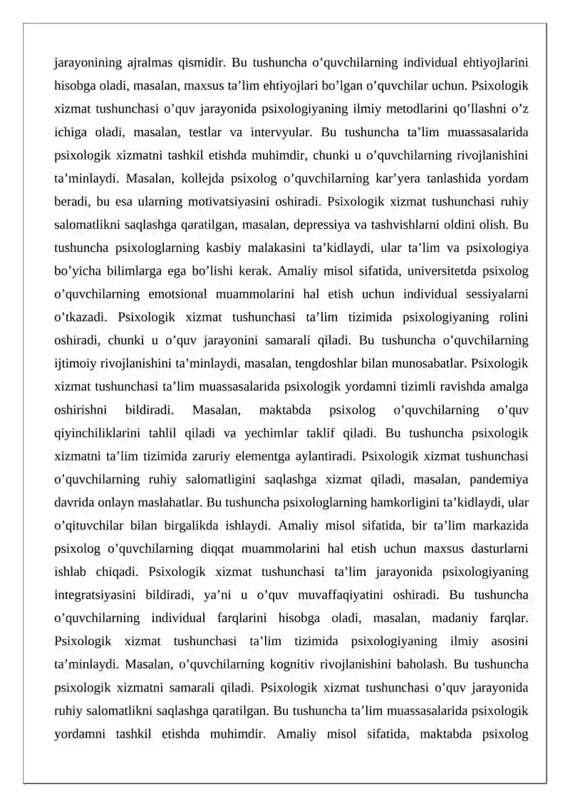 Ta'lim muassasalarining turli tiplarida psixologik xizmat kontseptsiyalari 4