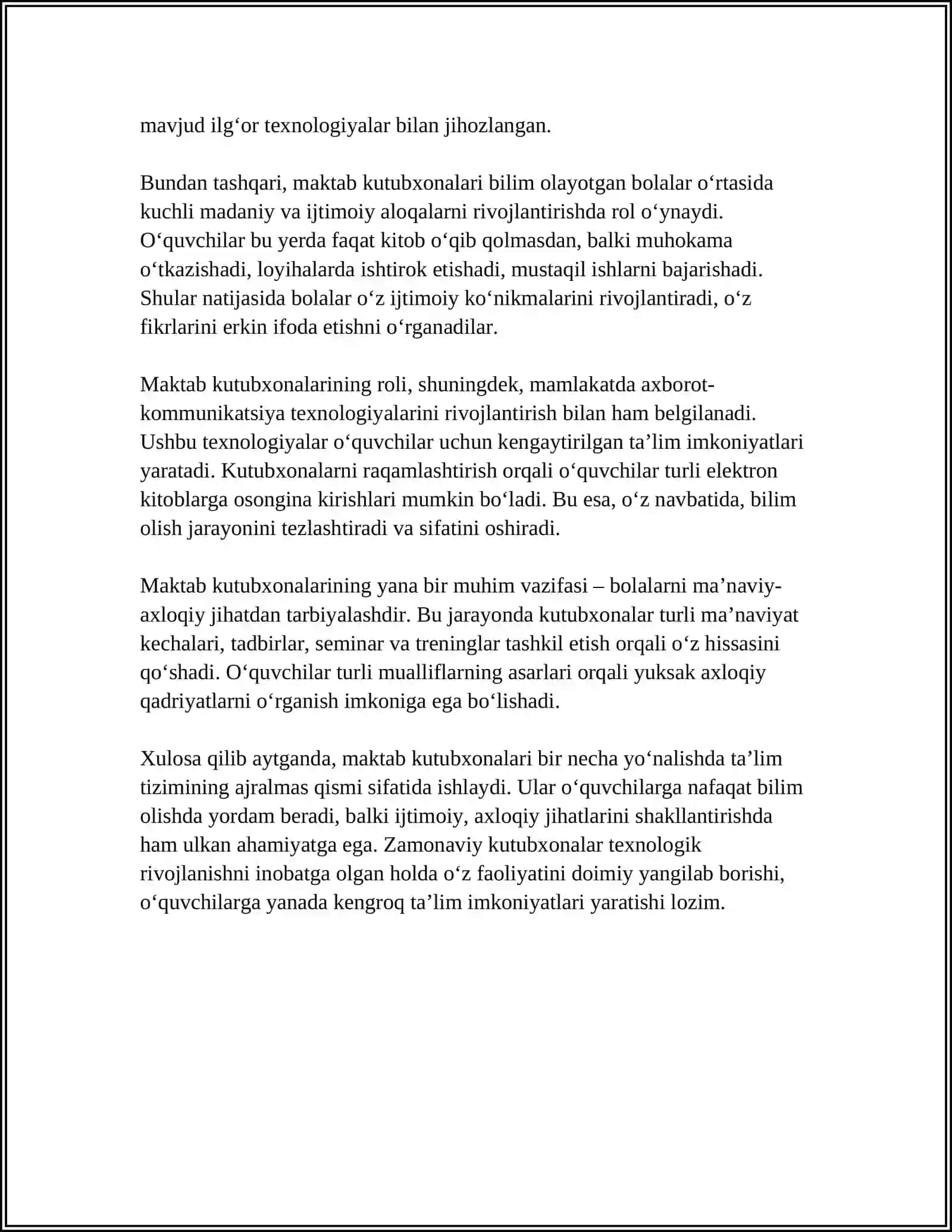 MAKTAB KUTUBXONALARIDA KITOBXONLIK MADANIYATINI SHAKLLANTIRISH 4