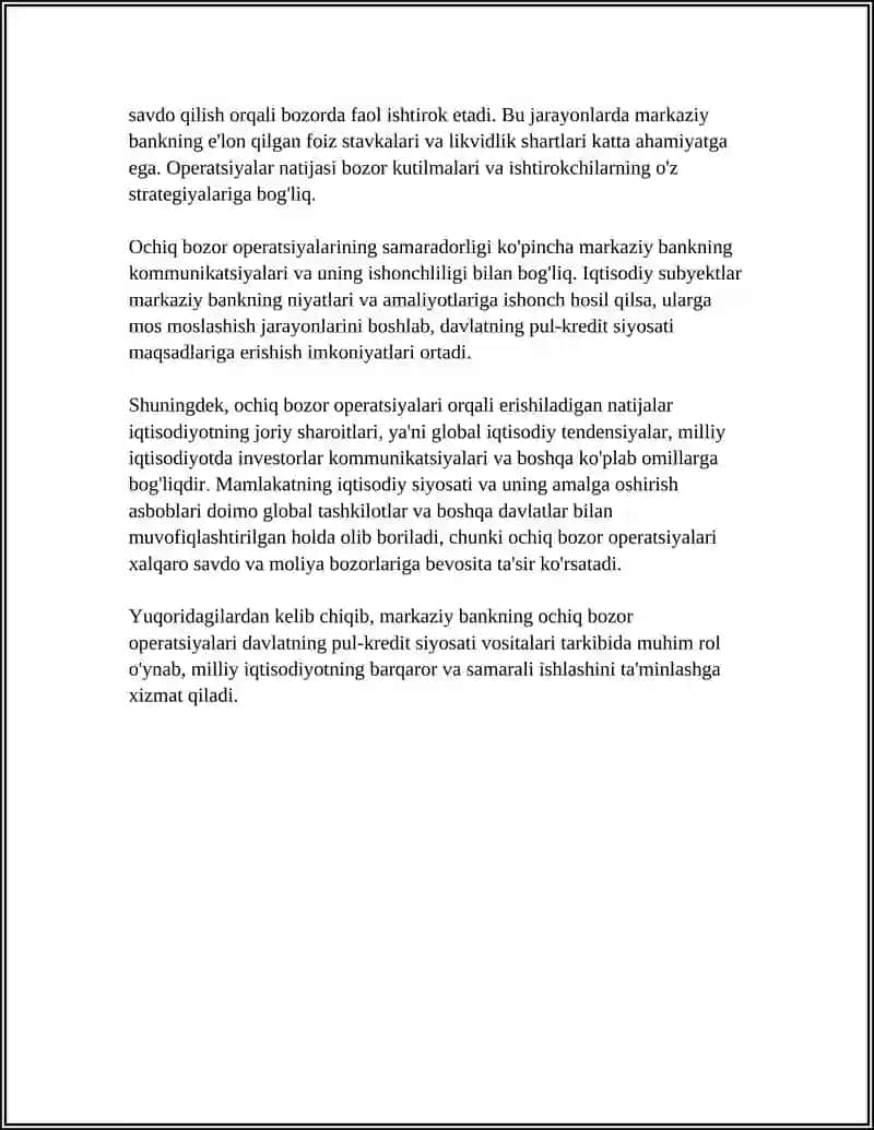 IQTISODIYOTNI TARTIBGA SOLISHDA DAVLAT PUL-KREDIT SIYOSATI VOSITALARI 4