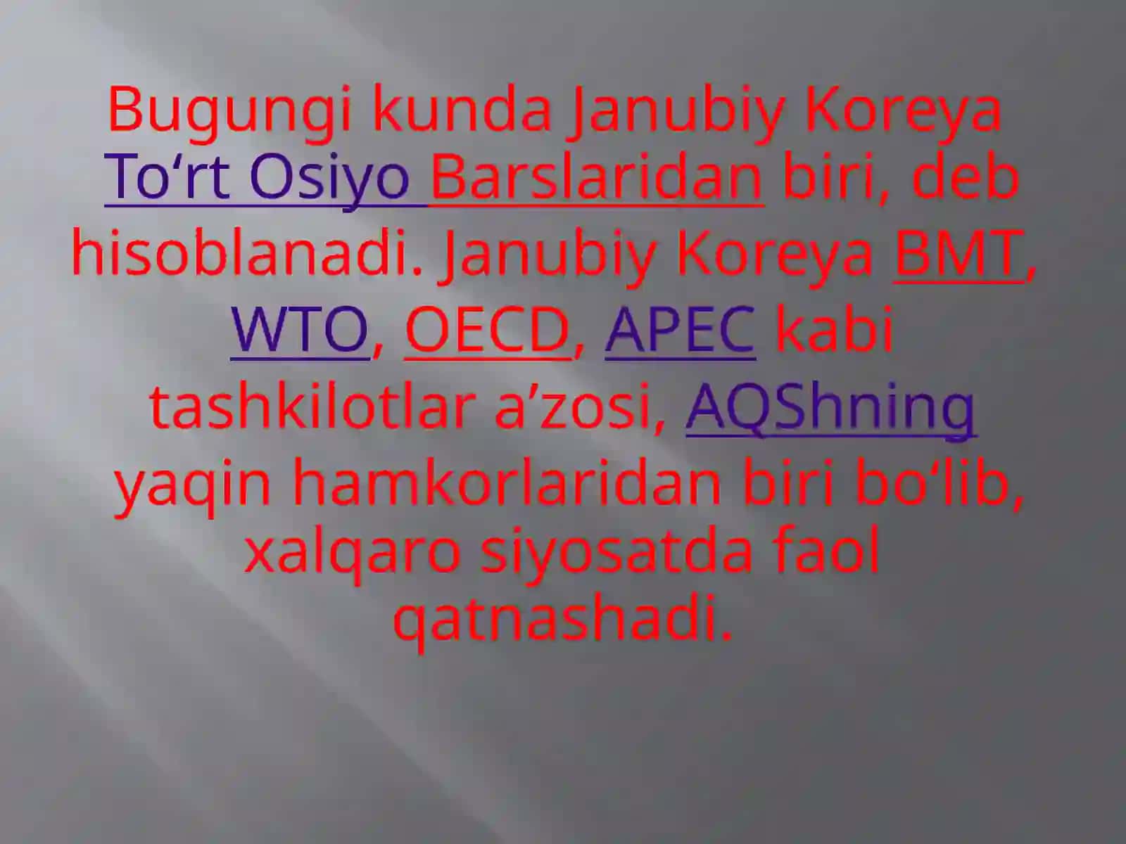 KOREA TARIXI MAVZUDAGI TAYORLAGAN SLAYEDI 4