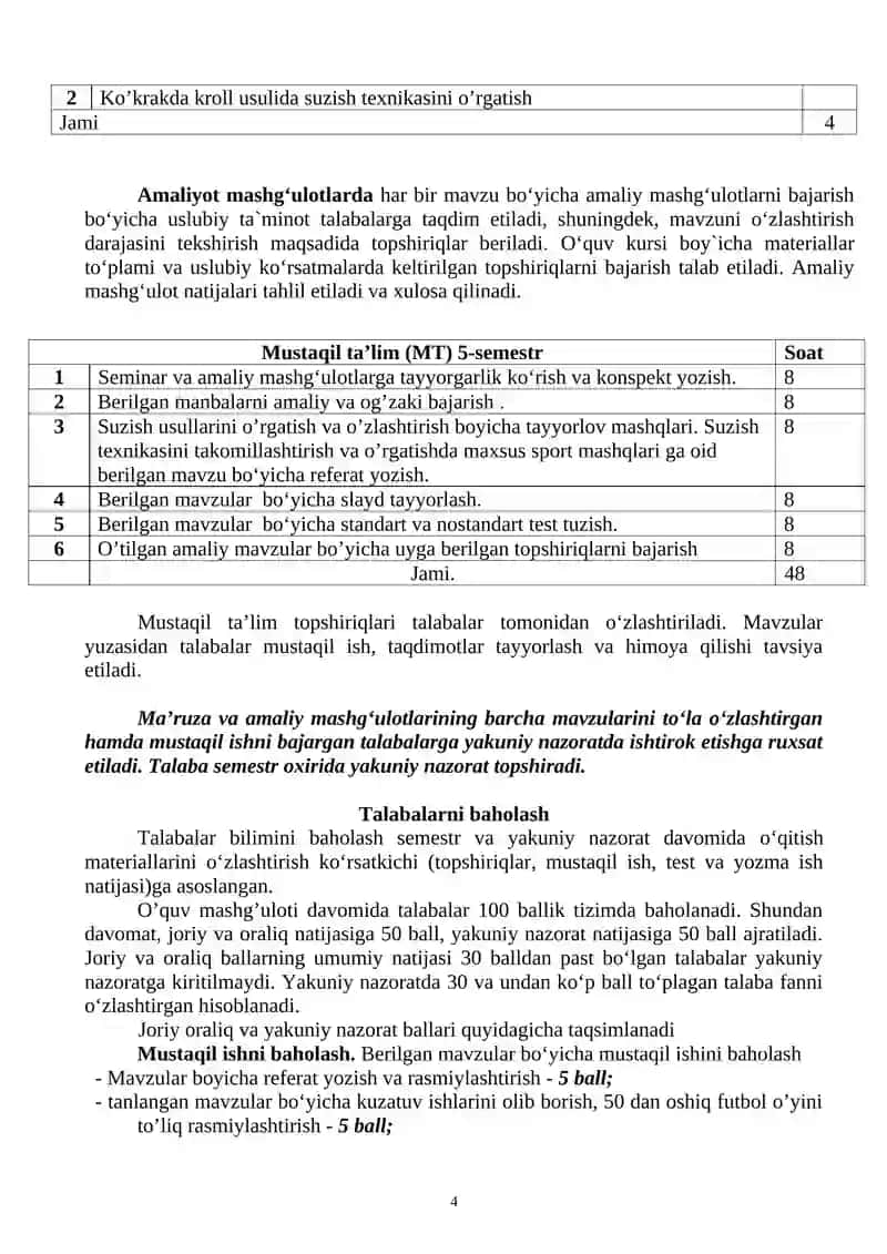 Suzish va uni o’qitish metodikasi 4