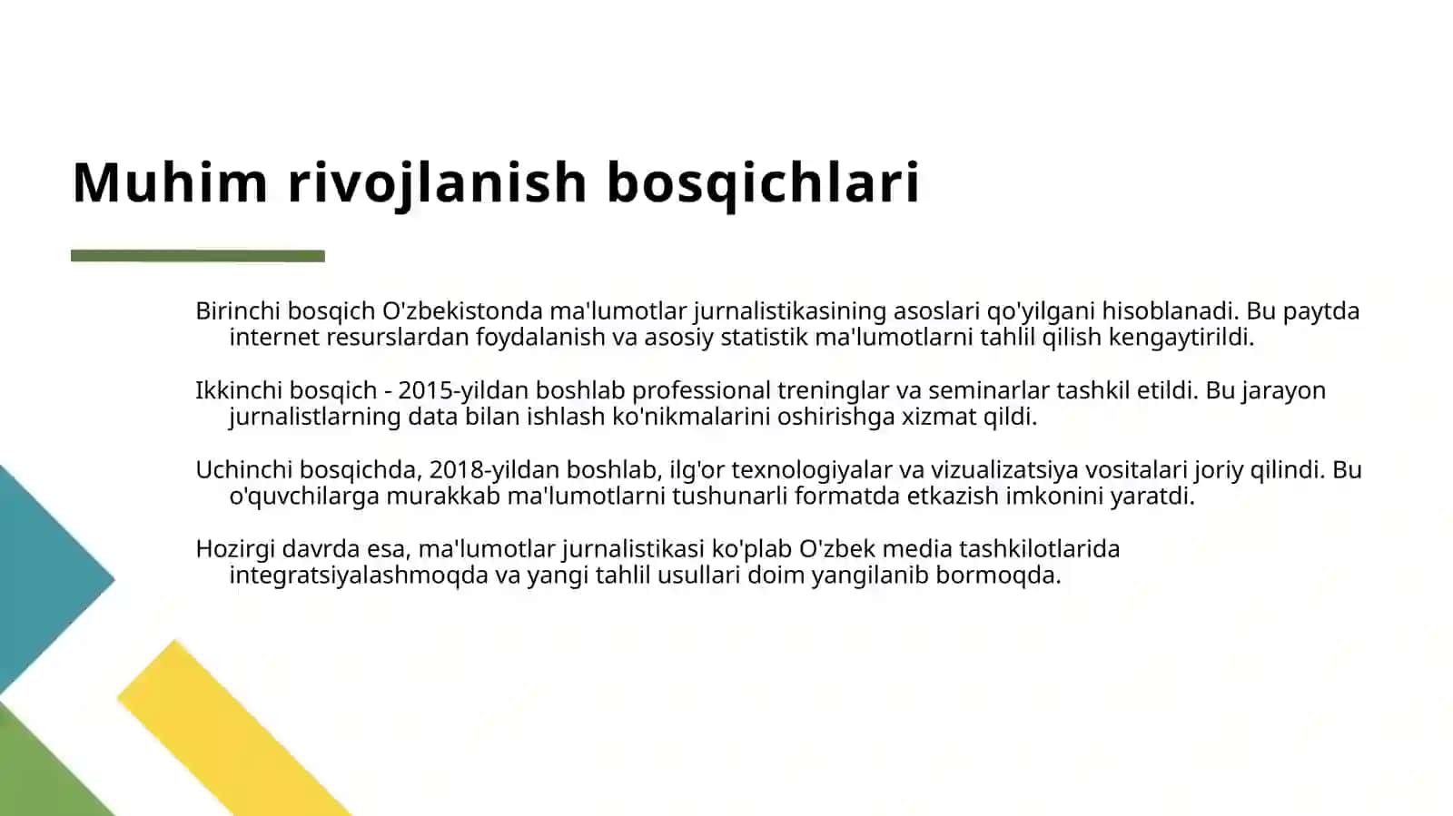 O’ZBEKISTONDA MA’LUMOTLAR JURNALISTIKASI 4