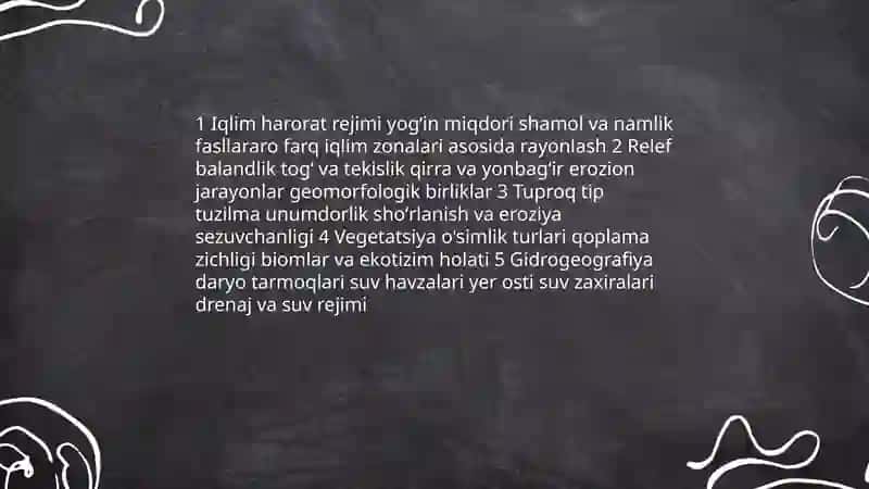 Xususiy tabiiy geografik rayonlashtirish 4