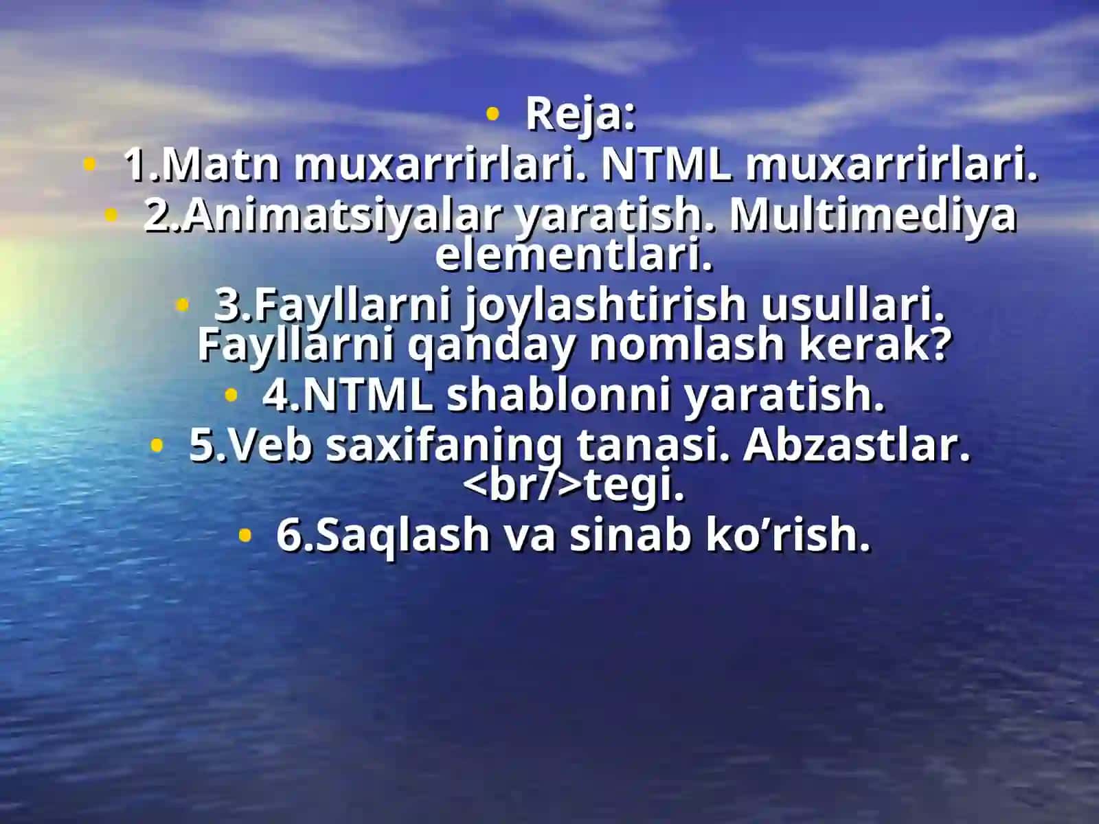 Veb saxifa yaratish 4