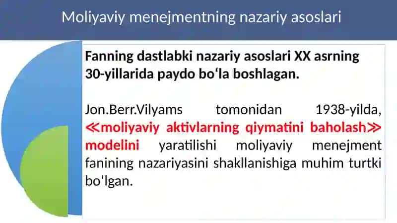 Moliyaviy menejmentning kontseptual asoslari 4