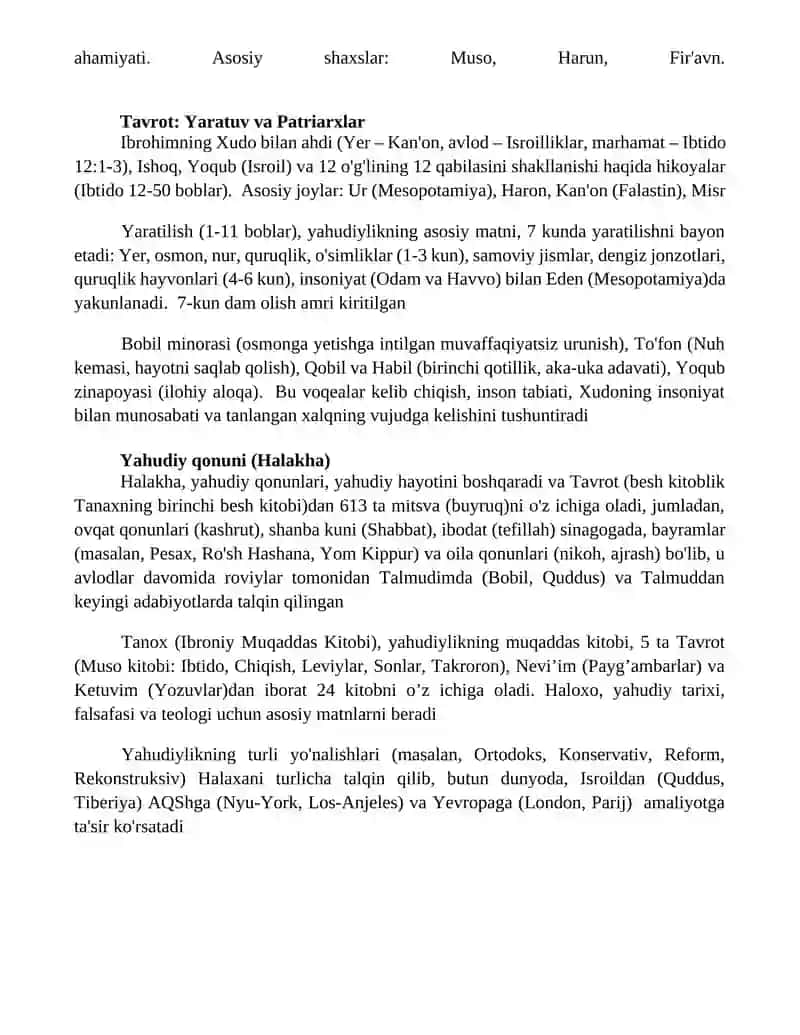 Yaxudiylik ta'limoti va muqaddas kitobi 4