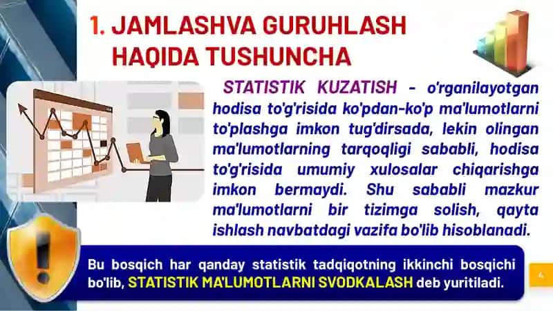 Statistik jamlash va guruhlash 4