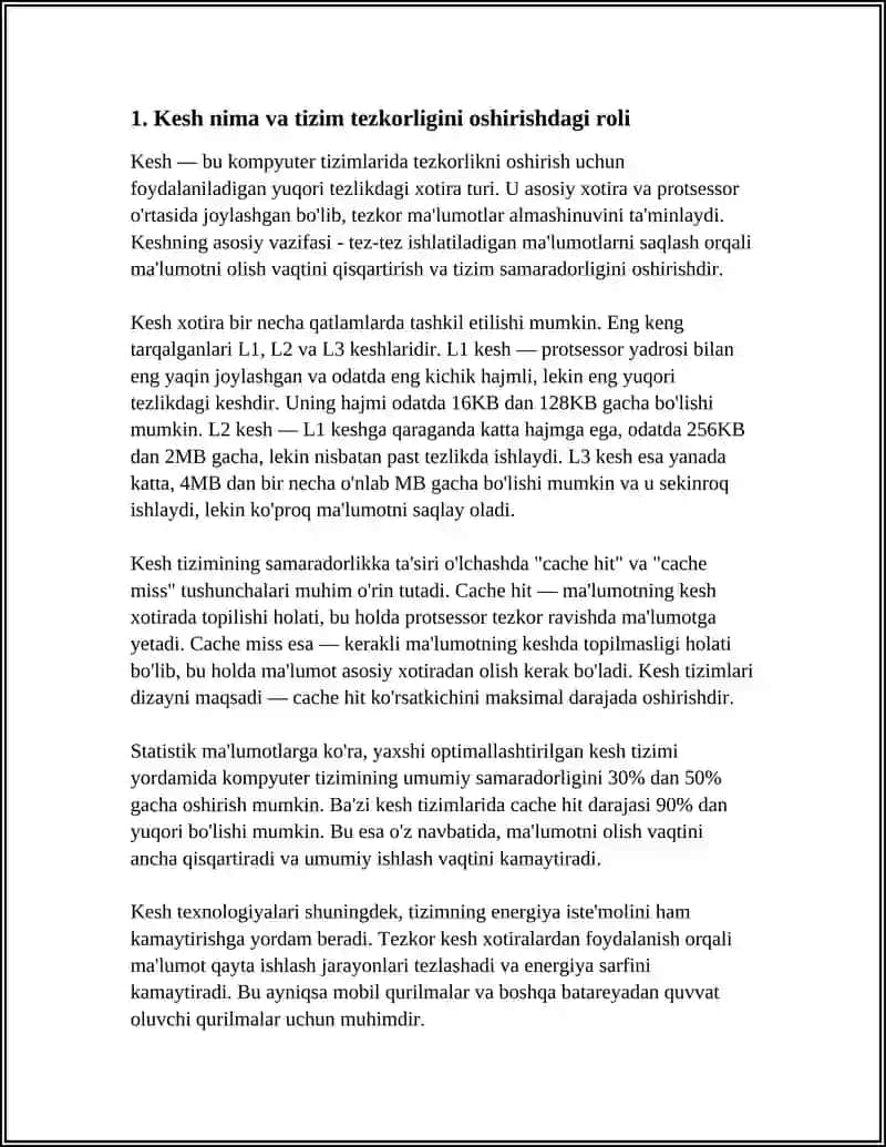 KESH (CACHE) BILAN ISHLASH-TEZKORLIKNI OSHIRISH UCHUN REDIS YOKI SHUNGA O'XSHASH TEXNALOGIYA 4