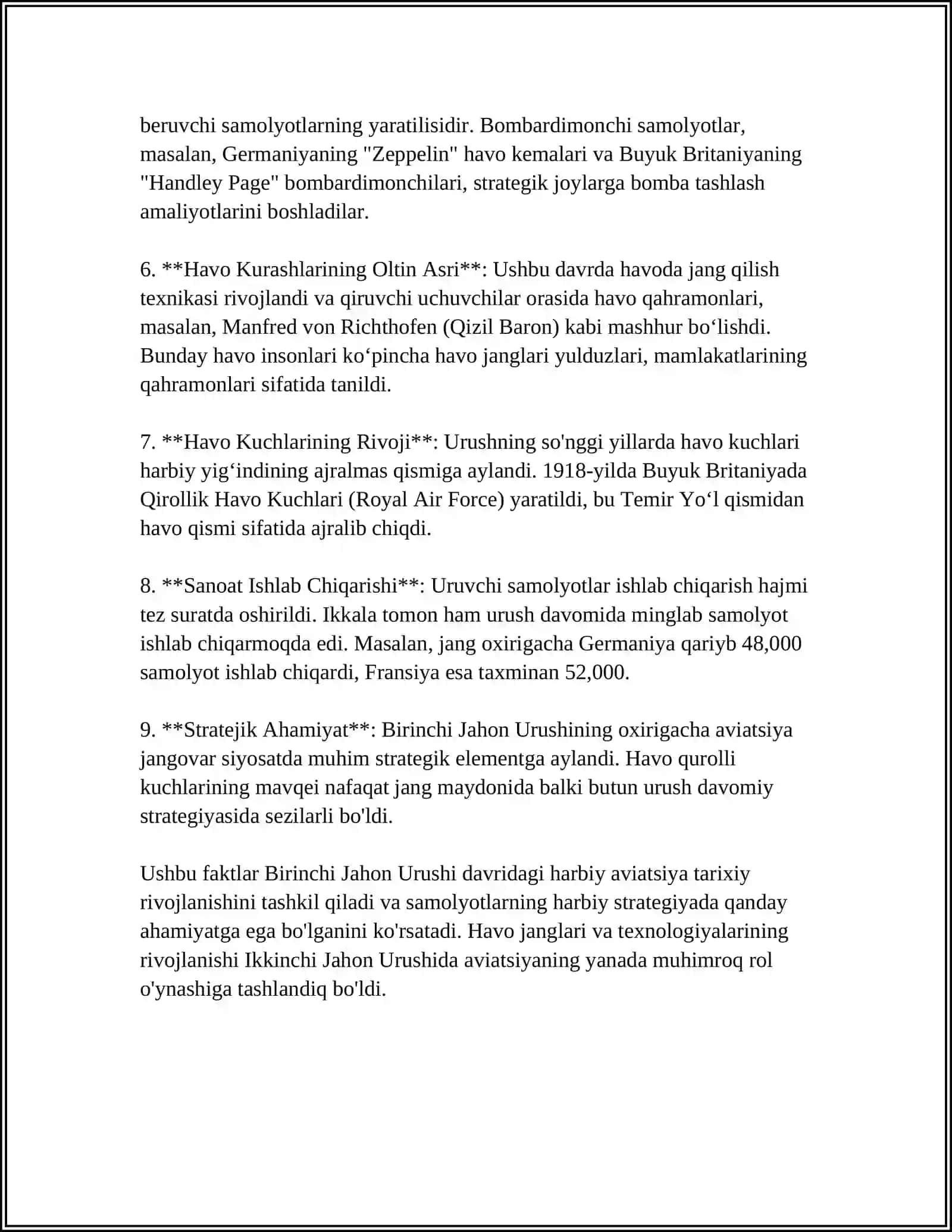 BIRINCHI JAHON URUSHI DAVRIDA AERODROMLARNING TASHKILIY TUZILISHI 4