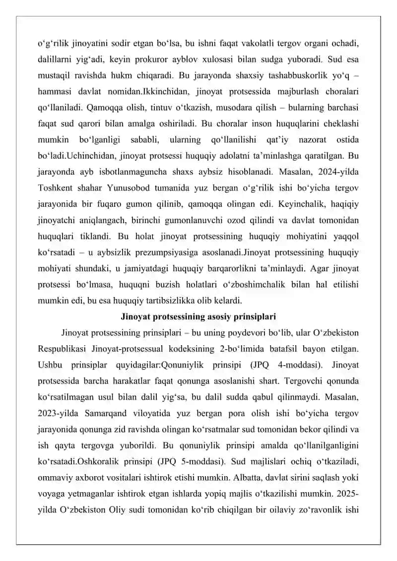 Jinoyat Protsessi Tushunchasi Va Uning Vazifalari 4