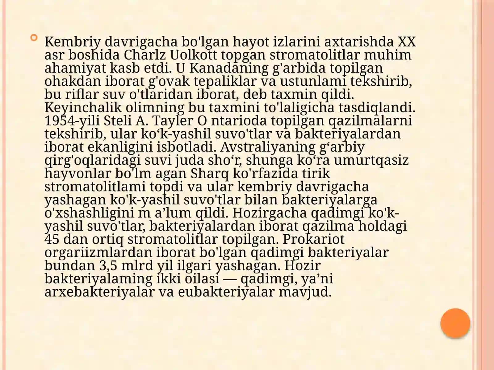 Bir hujayrali va ko’p hujayrali organizmlarning kelib chiqishi 4