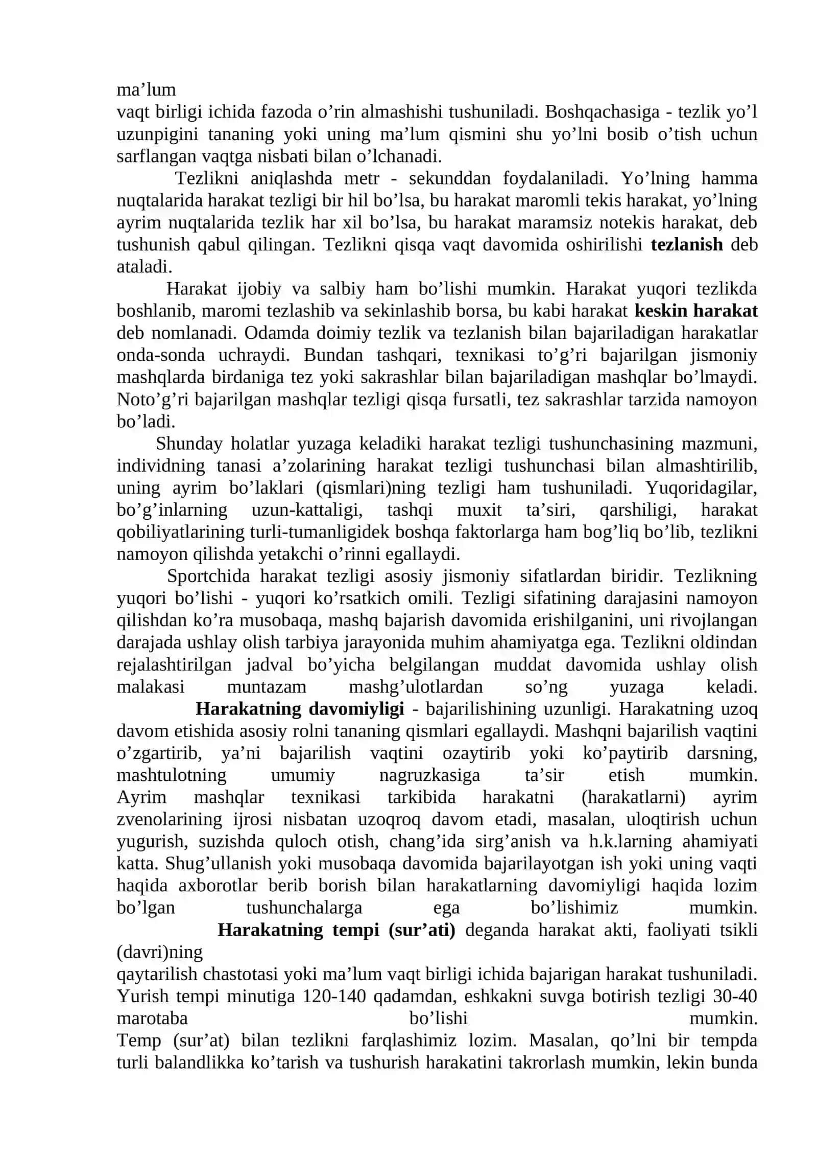 Harakatlarga o’rgatish bosqichlari 4