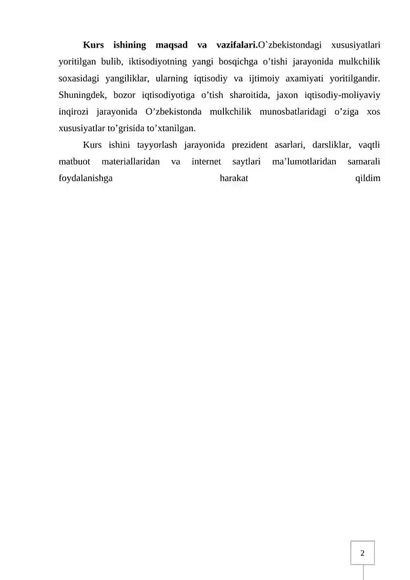 Kurs ishi mavzusining dolzarbligi.Iqtisodiy munosabatlarning paydo bo’lishi va rivojlanishi 4