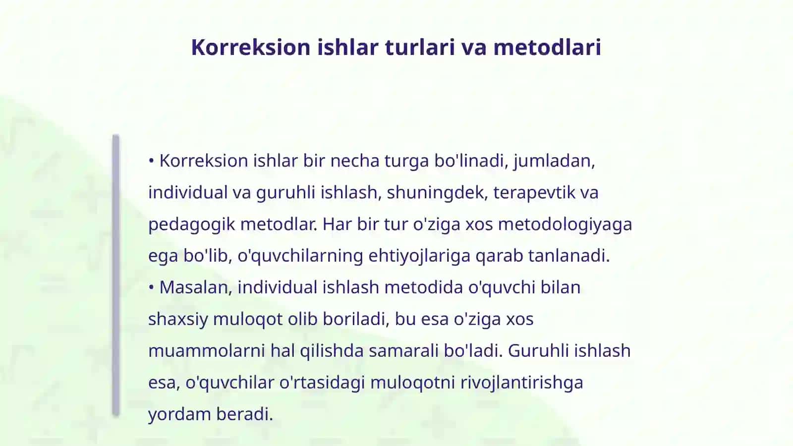 Korreksion ishlar koʼrinishlari va tushunchalar 4