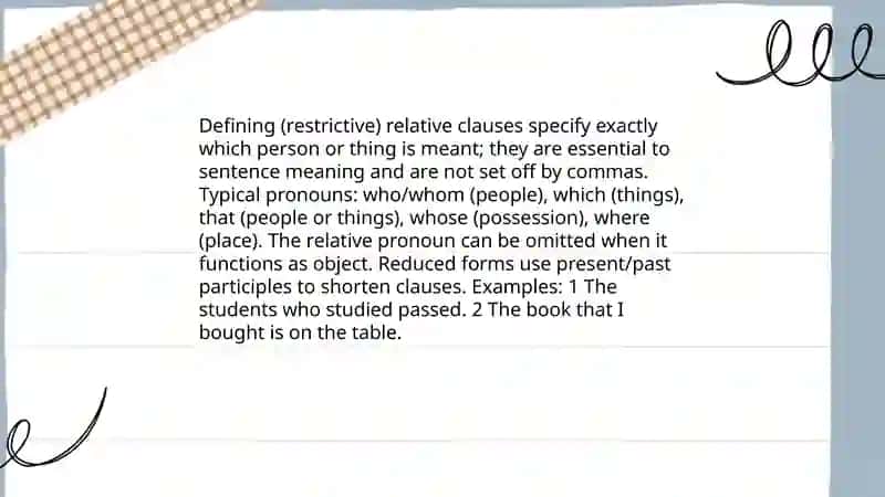 Relative clauses 4