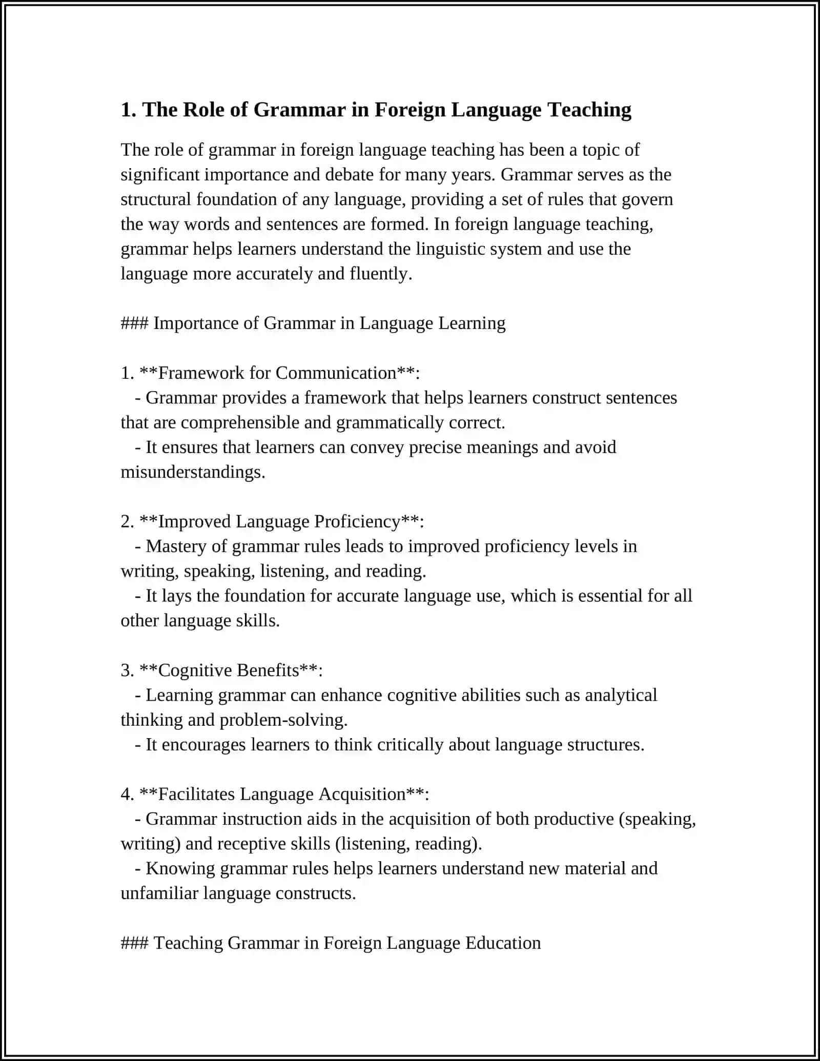 OBJECTIVE AND SUBJECTIVE MATTER IMPACTING FOREIGN LANGUAGE TEACHING 4