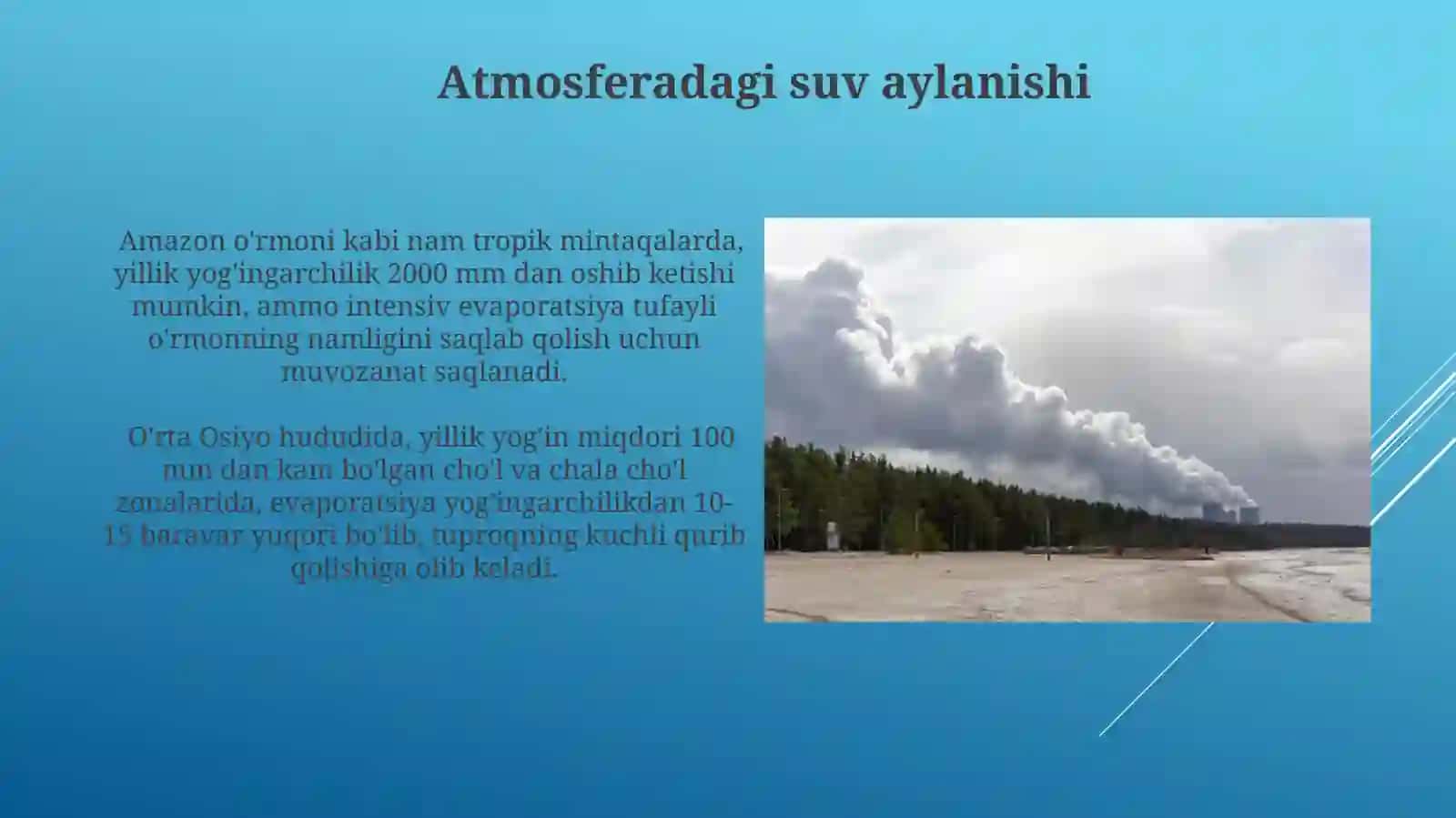 Atmosferadagi yog'inlar va bug'lanish 4