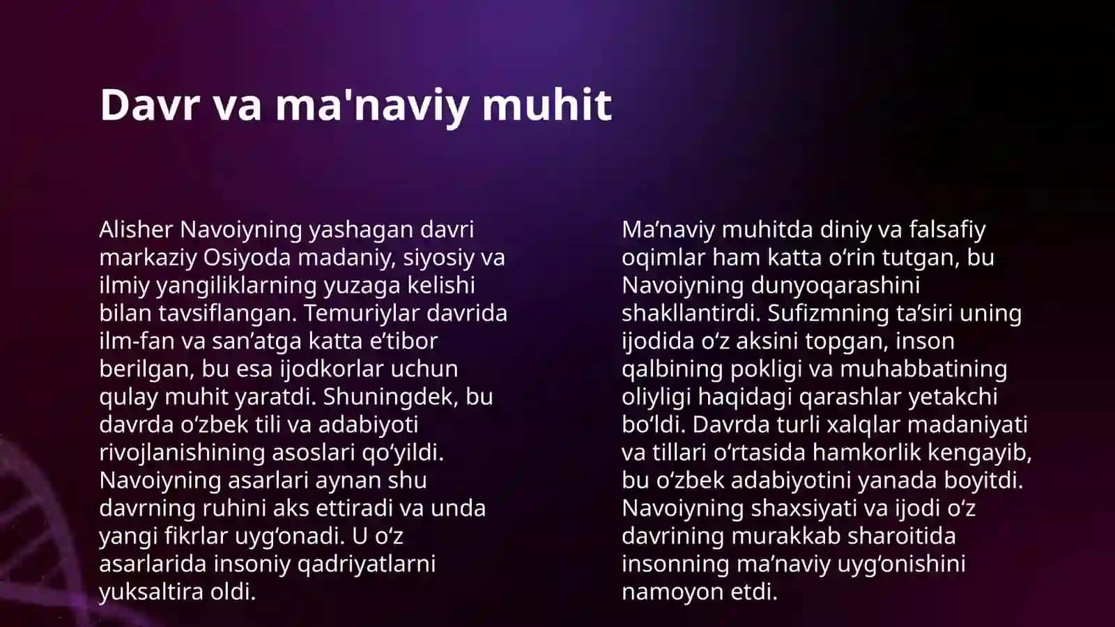 ALISHER NAVOIY - O’ZBEK ADABIYOTINING ILMIY ASOSCHISI 4