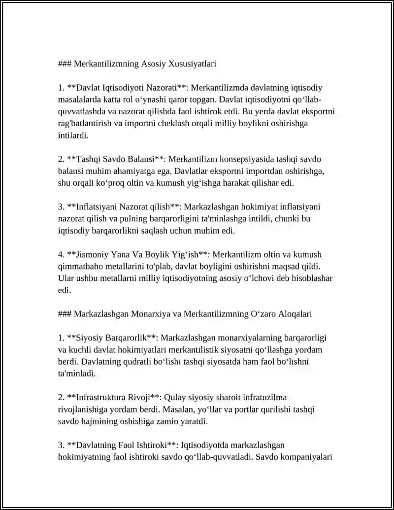 MERKANTILIZM ILK IQTISODIY MAKTABNING VUJUDGA KELISH SHART-SHAROITLARI 4