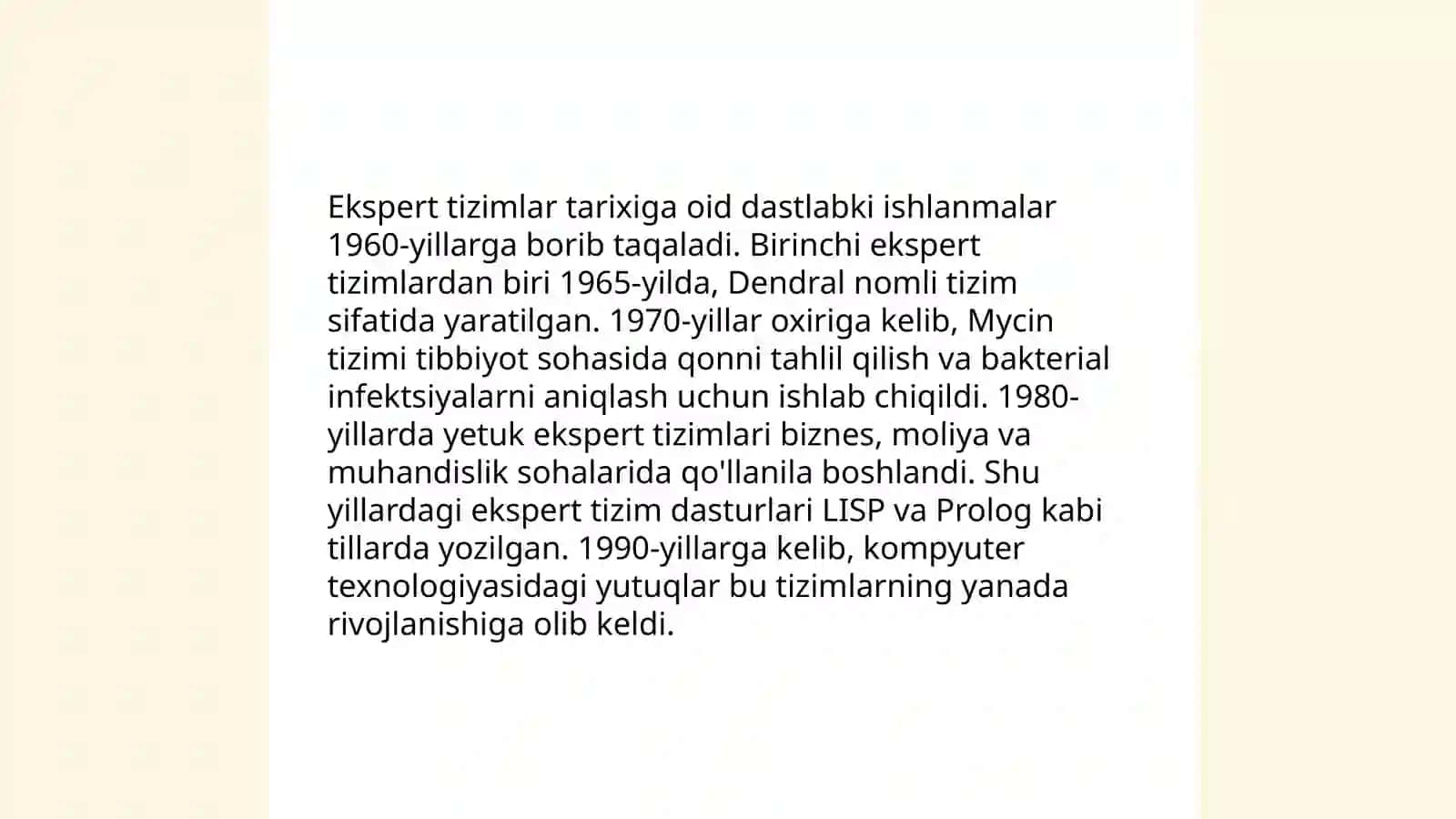 Ekspert tizimlarning tushunchasi 4