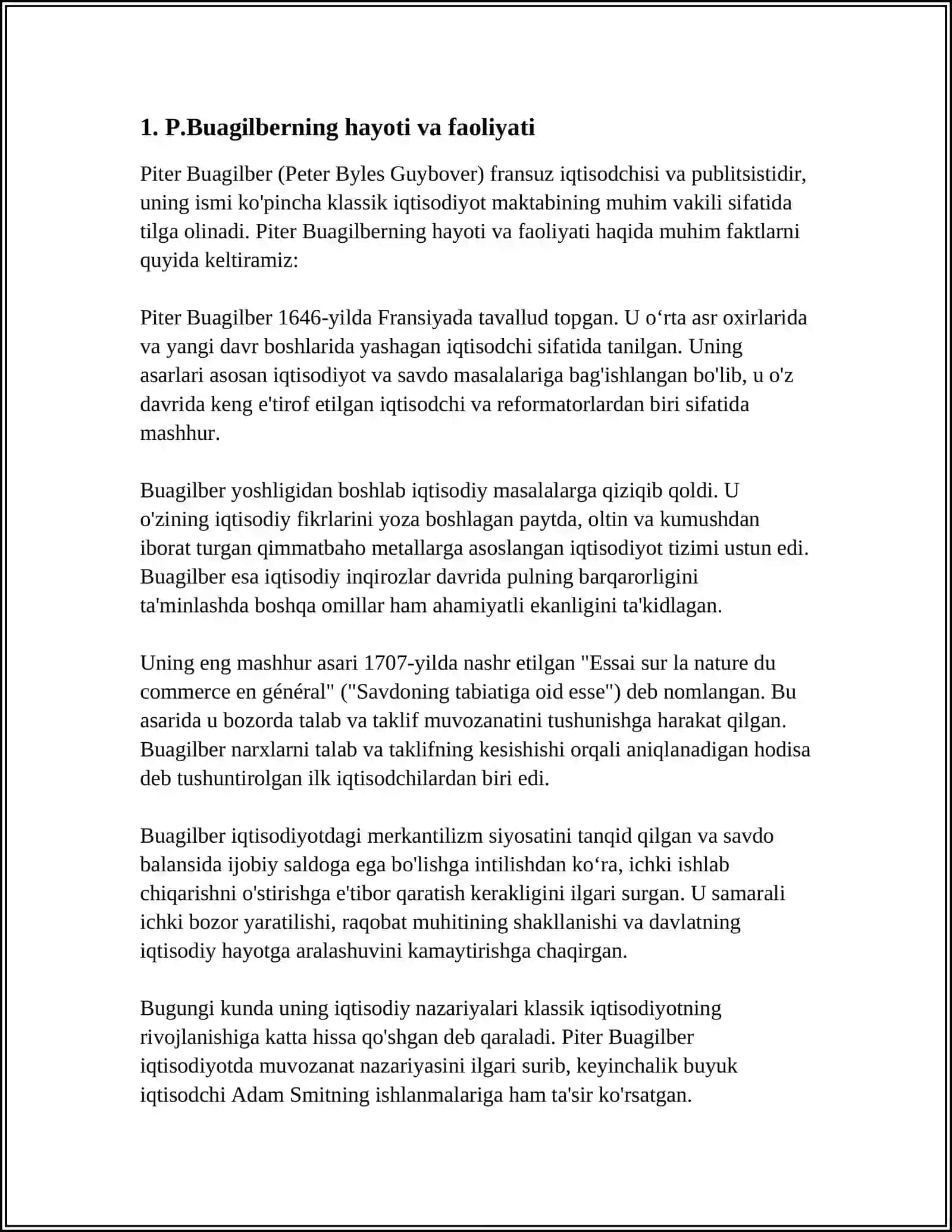 P.BUAGILBER FRANSIYA KLASSIK SIYOSIY IQTISODINING ASOSCHISI 4