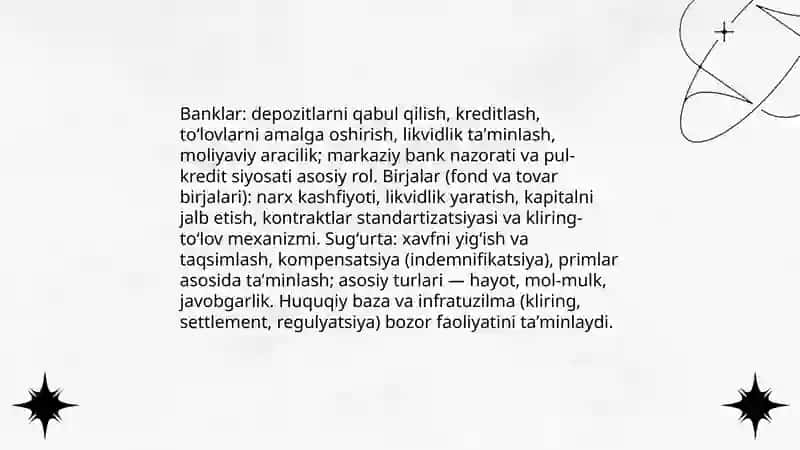 Bozor infratuzilmasi va uning elementlari 4